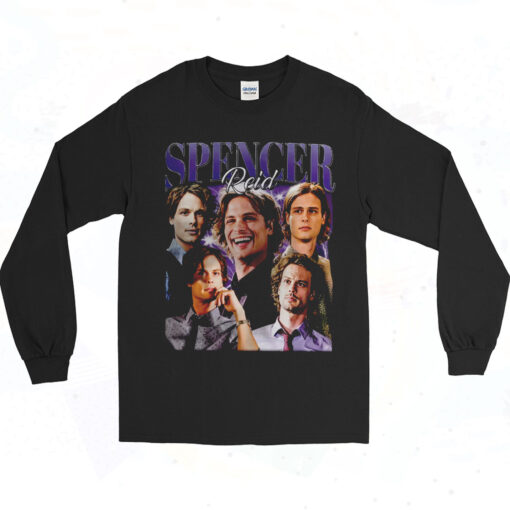 Spencer Reid Retro Long Sleeve Tshirt