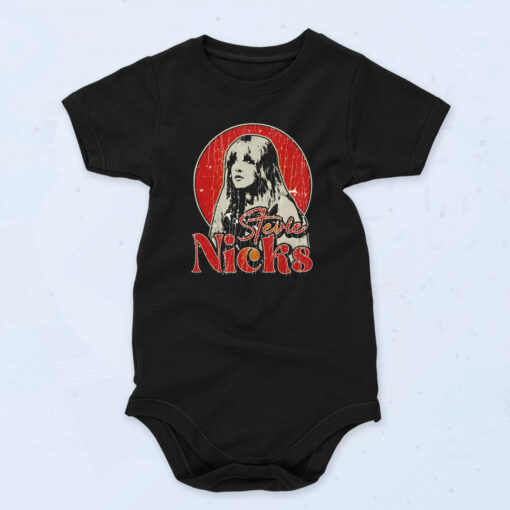 Stevie Nicks Fletwood Mac Distress 90s Baby Onesie