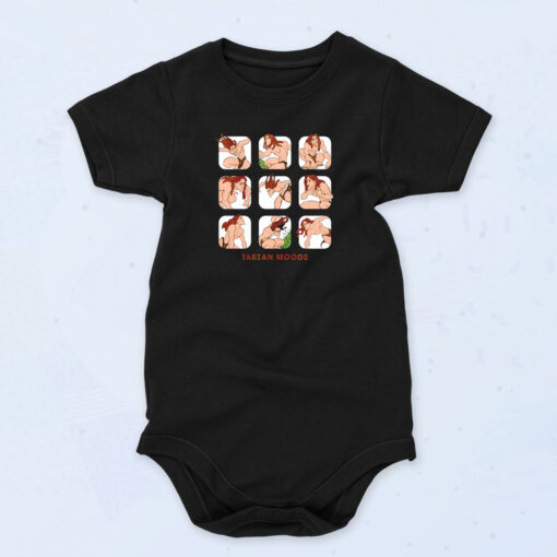 Tarzan Mood Face 90s Baby Onesie