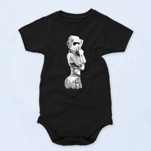 Tattoo Girl Storm Trooper 90s Baby Onesie