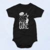 The Cure Rain Flower 90s Baby Onesie