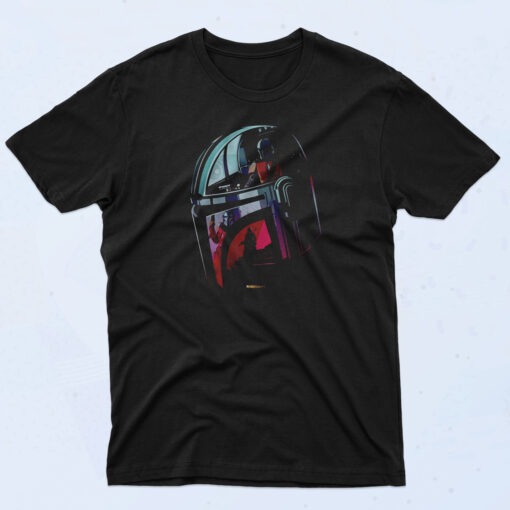 The Mandalorian Helmet Scene 90s Oversized T shirt