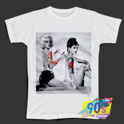 Audrey Hepburn Marilyn Monroe Tattoo T Shirt.jpg