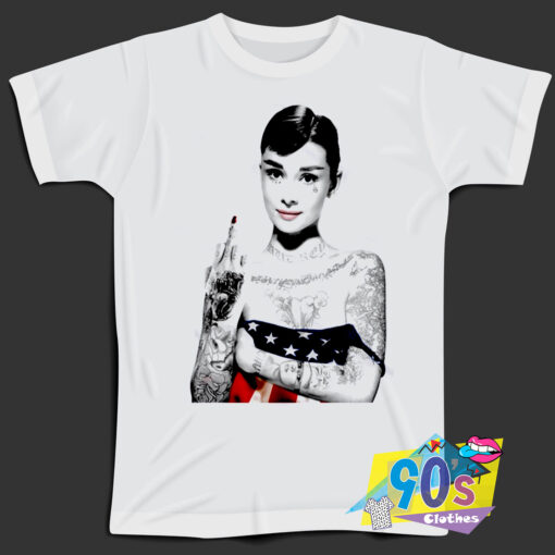 Audrey Hepburn Middle Finger T Shirt.jpg