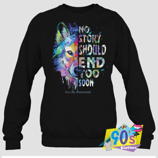 Awareness Wolf Watercolor Design Sweatshirt.jpg