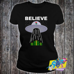 Believe Alien UFO Ugly Christmas T shirt.jpg