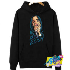 Billie Eilish Crying Face Graphic Hoodie.jpg