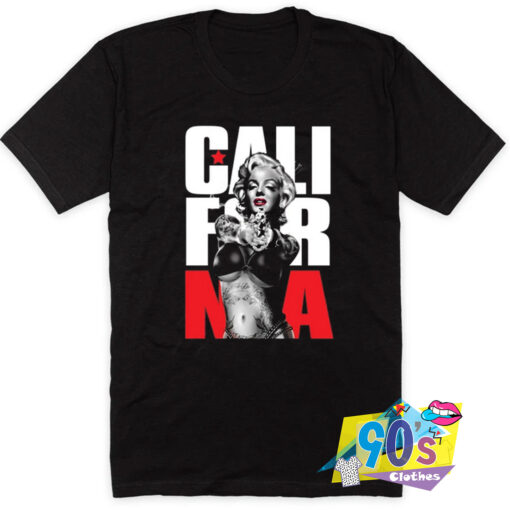 Cali marilyn Monroe Hold Gun T Shirt.jpg