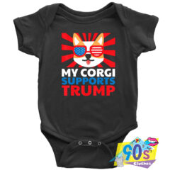 Cute Corgi Supports Trump Pro Baby Onesie.jpg