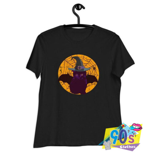 Cute Vintage Cat Witch Halloween T shirt.jpg