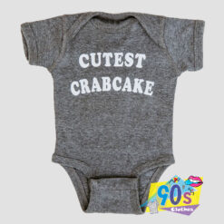 Cutest Crabcake Text Baby Onesie.jpg