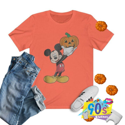 Disney Micky Mouse Pumpkin Halloween T shirt.jpg