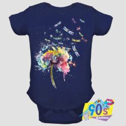 Dragonfly Watercolor Dandelion Baby Onesie.jpg