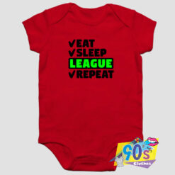 Eat Sleep League Repeat Baby Onesie.jpg