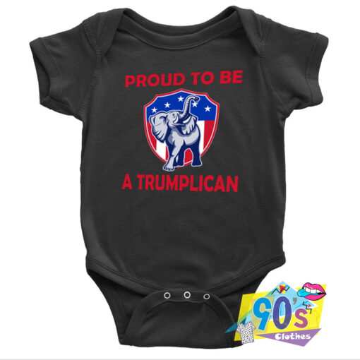 Elephant Proud To Be A Trumplican Baby Onesie.jpg