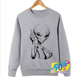 Funny Alien Middle Finger Sweatshirt.jpg