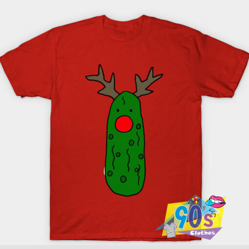 Funny Christmas Pickle Reindeer T Shirt.jpg