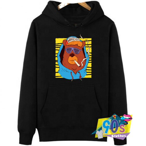 Funny HIP HOP Bear Whatever Smoke Hoodie.jpg