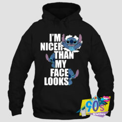 Funny Nicer Than My Face Looks Stitch Hoodie.jpg