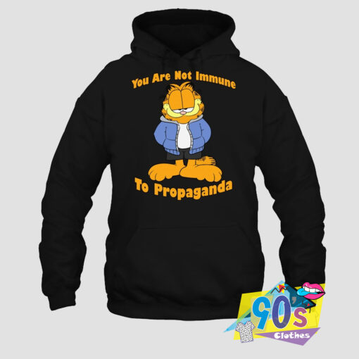 Funny Not Immune To Propaganda Garfield Hoodie.jpg