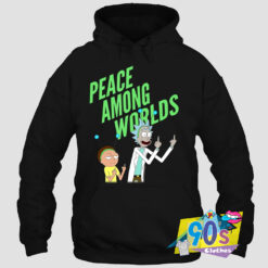Funny Peace Among Worlds Rick And Morty Hoodie.jpg