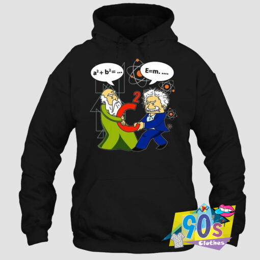 Funny Pythagoras And Albert Einstein Hoodie.jpg