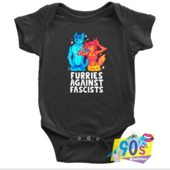 Furries Against Fascists Cat Cartoon Baby Onesie.jpg