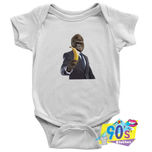 GorillA Boss With Bananas Baby Onesie.jpg