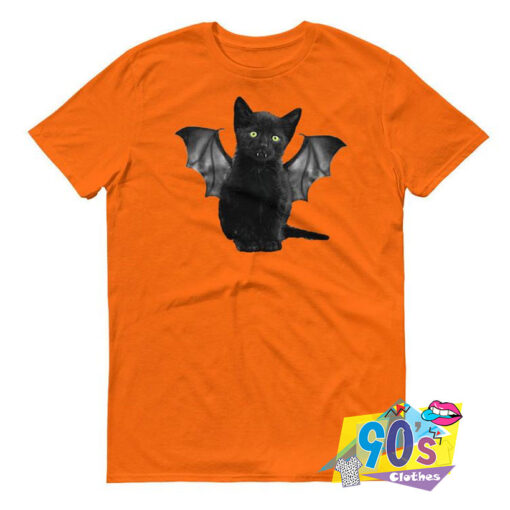 Halloween Batcat Black Kitten Bat T Shirt.jpg