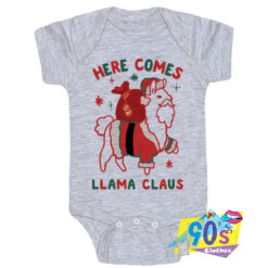 Here Comes Llama Claus Baby Onesie.jpg