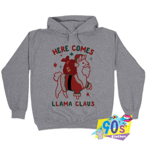 Here Comes Llama Claus Hoodie.jpg