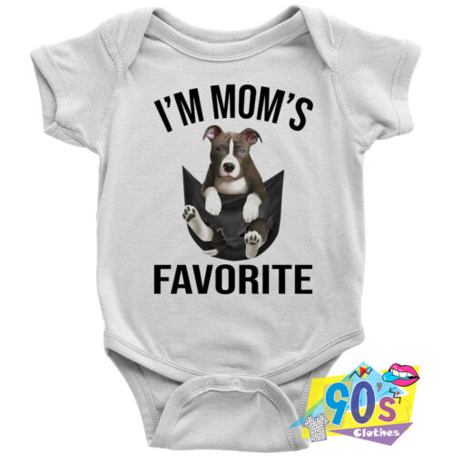 Im Moms Favorite Gift For Pitbull Lovers Baby Onesie.jpg