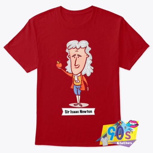 Isaac Newton Hloding Fruit T Shirt.jpg