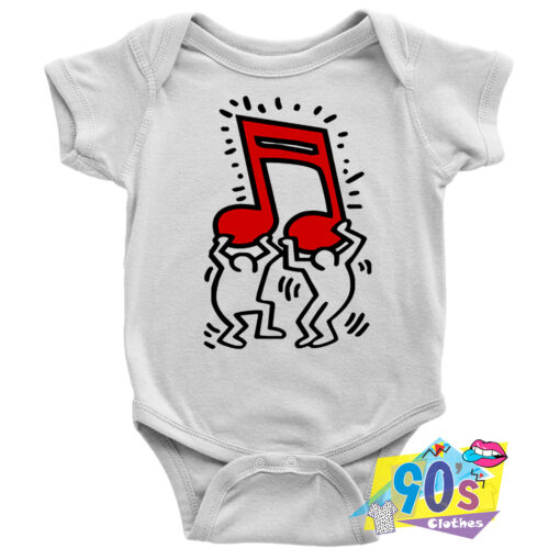 Keith Haring Music Abstract Graphic Baby Onesie.jpg