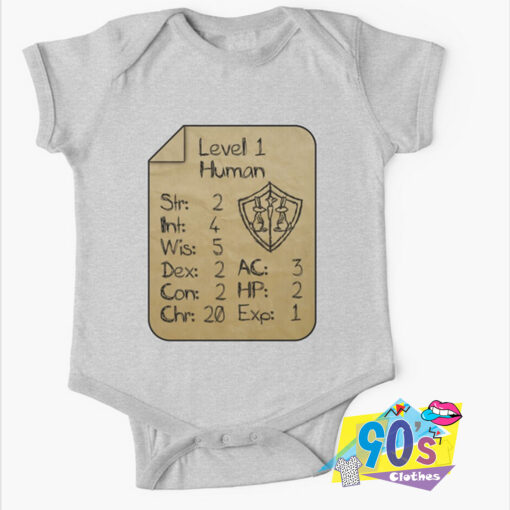 Level 1 Human Custom Baby Onesie.jpg