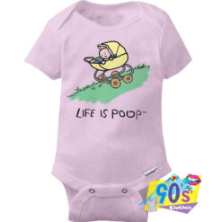 Life Is Poop Downhill Stroller Baby Onesie.jpg