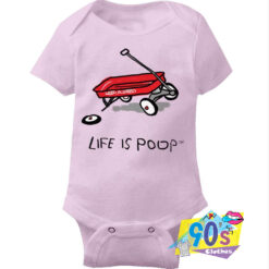 Life is Poop Red Wagon Baby Onesie.jpg