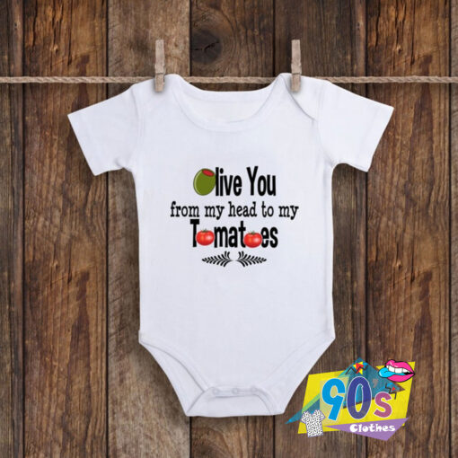 Love You From My Head Tomatoe Baby Onesie.jpg