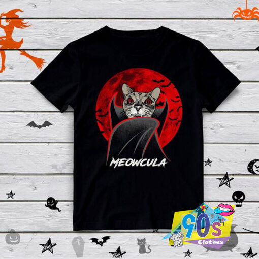 Meowcula Vampire Cat Vampurr Halloween T shirt.jpg