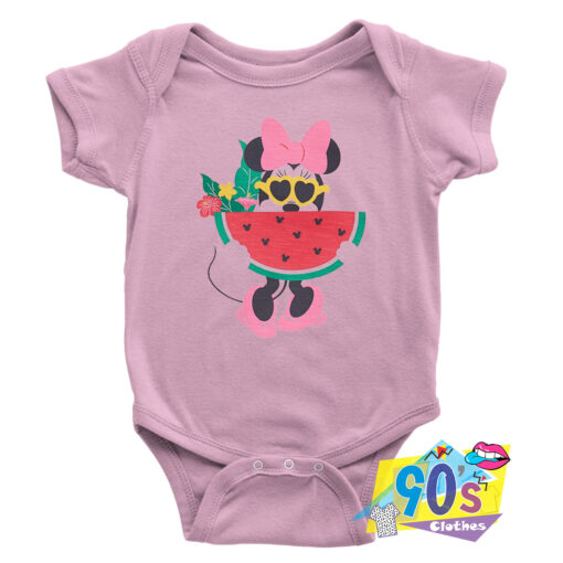 Minnie Mouse Eat Watermelon Baby Onesie.jpg