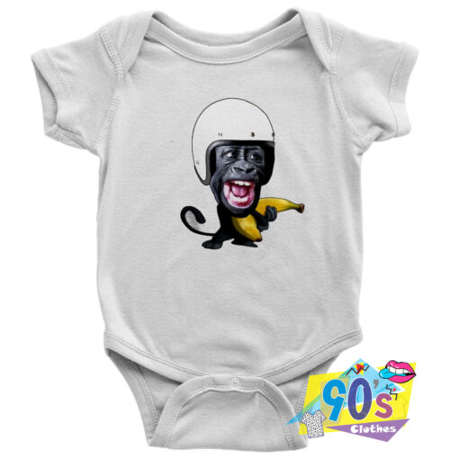 Monkey With Banana Kindergarten Baby Onesie.jpg