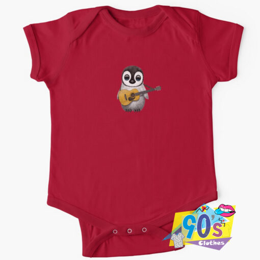 Musical Penguin Playing Guitar Baby Onesie.jpg