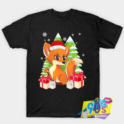 New Fox Santa Hat Christmas T Shirt.jpg