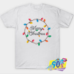 New Wreath of Retro Christmas Lights T Shirt.jpg