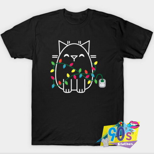 Paws the Cat Twinkle Lights T Shirt.jpg