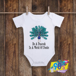 Peacock World od Ducks Baby Onesie.jpg