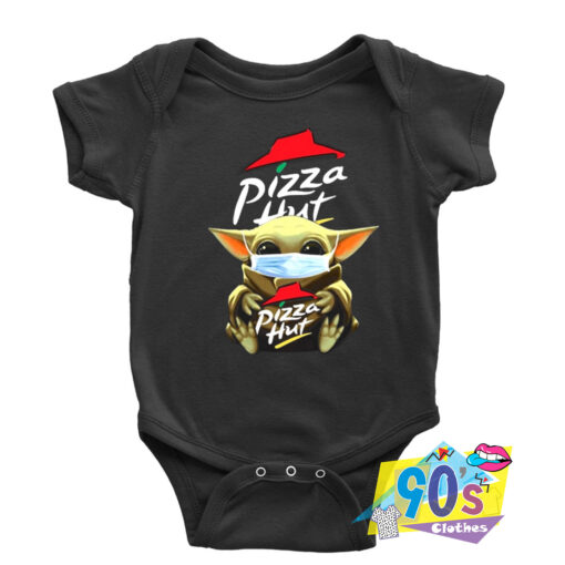 Pizza Hut Baby Yoda Mask Baby Onesie.jpg