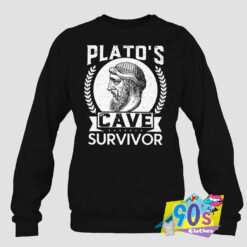 Platos Cave Survivor Poster Sweatshirt.jpg