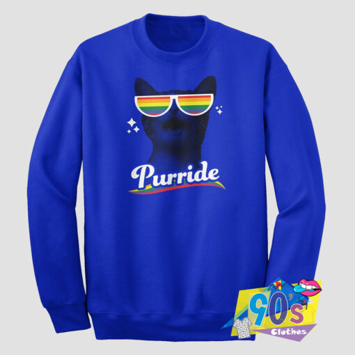 Purride Cat With Eyeglass Sweatshirt.jpg