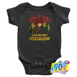 Retro Only You Can Prevent Socialism Bear Sunset Baby Onesie.jpg